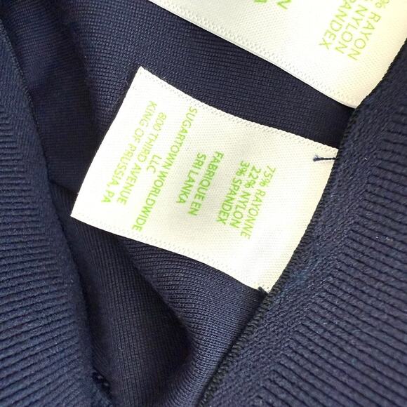 Lilly Pulitzer Travel Pant Skinny Ankle Navy Blue Ponte Stretch Medium Preppy - Picture 6 of 6